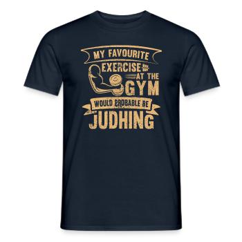 Musculation Bodybuilder Pompes Gym Fitness Training - T-shirt homme - marine - Devant - AI Model Male 178 light (178cm)
