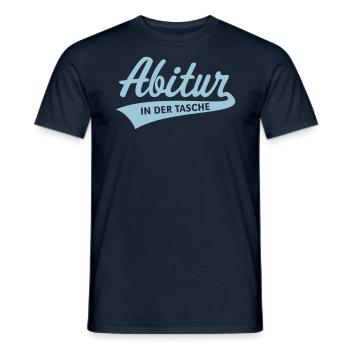 Abitur – In Der Tasche (Abiturient / Abi / White) - Männer T-Shirt - Navy - Vorne - AI Model Male 178 light (178cm)