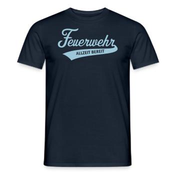 Feuerwehr – Allzeit Bereit (Feuerwehrmann Skyblue) - Männer T-Shirt - Navy - Vorne - AI Model Male 178 light (178cm)