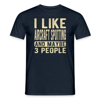 Aircraft spotting Saying - Men's T-Shirt - navy - Front - AI Model Male 178 light (178cm)