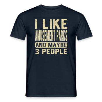 Amusement parks Saying - Men's T-Shirt - navy - Front - AI Model Male 178 light (178cm)
