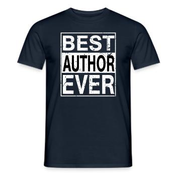 Best Author Ever Author Gift - Men's T-Shirt - navy - Front - AI Model Male 178 light (178cm)