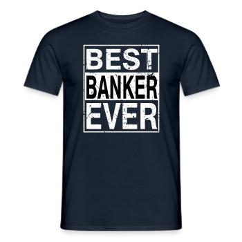 Meilleur banquier de tous les temps Cadeau de banquier - T-shirt homme - marine - Devant - AI Model Male 178 light (178cm)