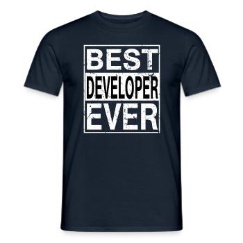 Best Developer Ever Developer Gift - Men's T-Shirt - navy - Front - AI Model Male 178 light (178cm)