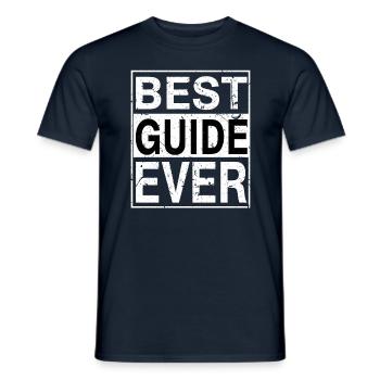 Meilleur guide de tous les temps Guide Gift - T-shirt homme - marine - Devant - AI Model Male 178 light (178cm)