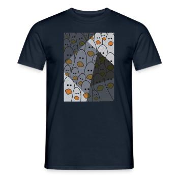 Seagulls T-Shirt - Bird Motif Seagulls Gift Idea - Men's T-Shirt - navy - Front - AI Model Male 178 light (178cm)