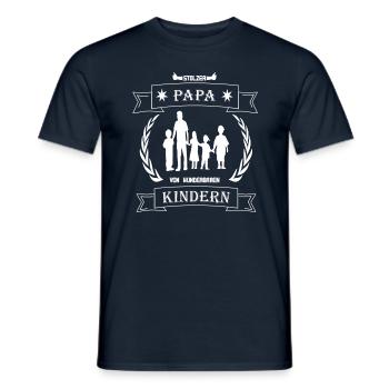 Proud father of wonderful children Father's Day - Men's T-Shirt - navy - Front - AI Model Male 178 light (178cm)
