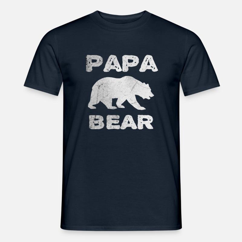 Papa Bär - Geschenk Vatertag oder Geburtstag - Männer T-Shirt - Navy