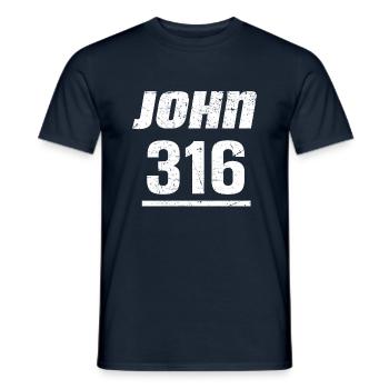 John 316 Jochanes Evangelium Christentum Kirche - Männer T-Shirt - Navy - Vorne - AI Model Male 178 light (178cm)