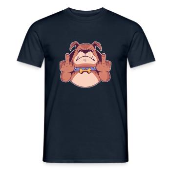 bouledogue bouledogues dogge mastiff chien de combat - T-shirt homme - marine - Devant - AI Model Male 178 light (178cm)