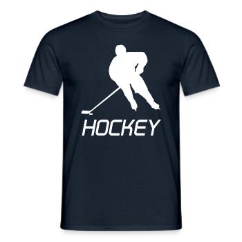 Eishockey Eishockeyspiel Eishockeyspieler Hockey - Männer T-Shirt - Navy - Vorne - AI Model Male 178 light (178cm)