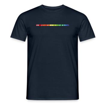 Rainbow stroke - Men's T-Shirt - navy - Front - AI Model Male 178 light (178cm)