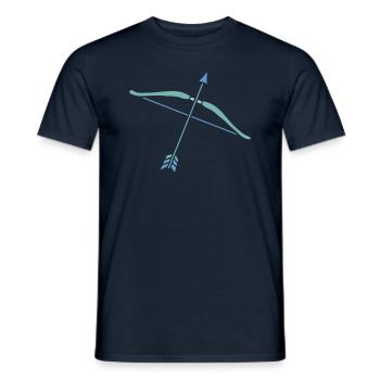 Sternzeichen Schütze - Männer T-Shirt - Navy - Vorne - AI Model Male 178 light (178cm)