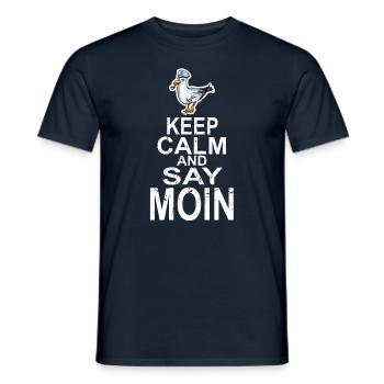 Gardez votre calme et dites Moin - T-shirt homme - marine - Devant - AI Model Male 178 light (178cm)