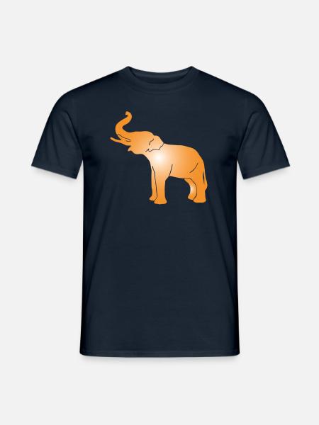 elephant silhouette elephant - Men's T-Shirt - navy