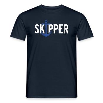 Skipper - T-shirt homme - marine - Devant - AI Model Male 178 light (178cm)