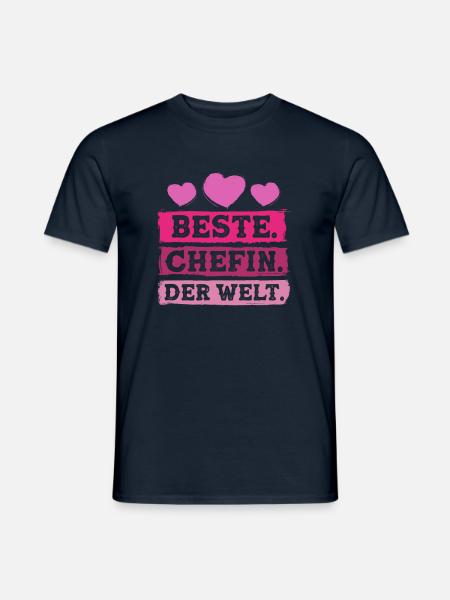 Beste Chefin der Welt - Männer T-Shirt - Navy