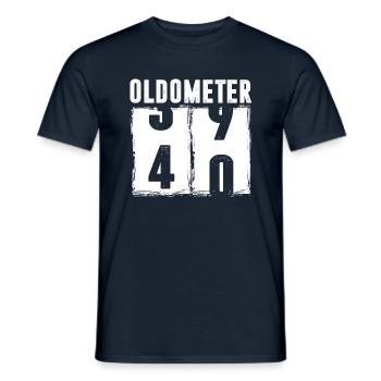 Oldometer 39 - 40 - Men's T-Shirt - navy - Front - AI Model Male 178 light (178cm)