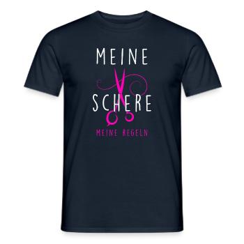 Meine Schere meine Regeln - Männer T-Shirt - Navy - Vorne - AI Model Male 178 light (178cm)