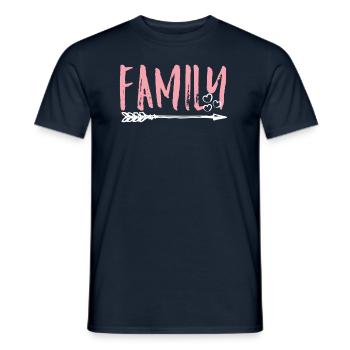 family - Men's T-Shirt - navy - Front - AI Model Male 178 light (178cm)