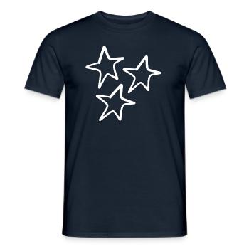 Sterne - Männer T-Shirt - Navy - Vorne - AI Model Male 178 light (178cm)