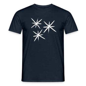 Sterne - Männer T-Shirt - Navy - Vorne - AI Model Male 178 light (178cm)