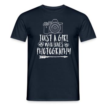 photographe - T-shirt homme - marine - Devant - AI Model Male 178 light (178cm)