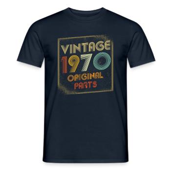 VINTAGE 1970 - Männer T-Shirt - Navy - Vorne - AI Model Male 178 light (178cm)