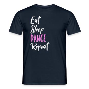 Mangez sommeil répétez la danse - T-shirt homme - marine - Devant - AI Model Male 178 light (178cm)