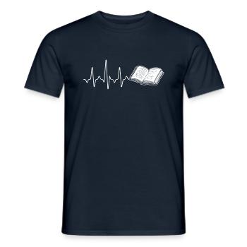 Réserver le rythme cardiaque - T-shirt homme - marine - Devant - AI Model Male 178 light (178cm)
