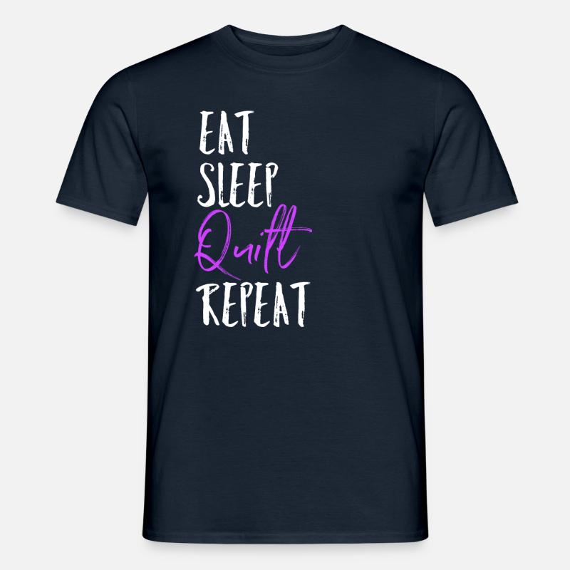 Quilt - Männer T-Shirt - Navy