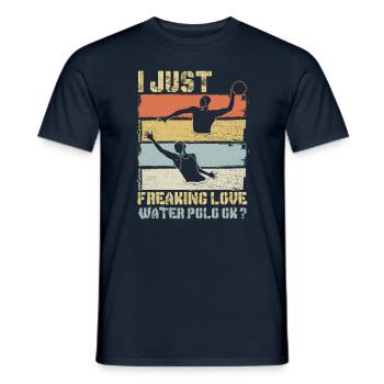 Water polo saying - Men's T-Shirt - navy - Front - AI Model Male 178 light (178cm)