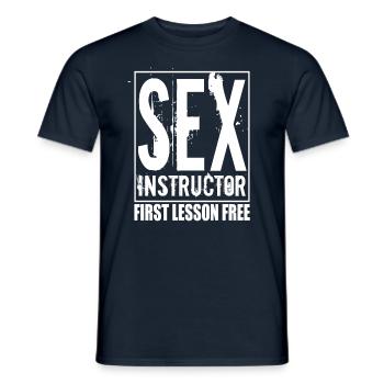Sex instructor - Men's T-Shirt - navy - Front - AI Model Male 178 light (178cm)