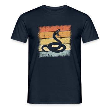 Kobra Giftschlange - Männer T-Shirt - Navy - Vorne - AI Model Male 178 light (178cm)