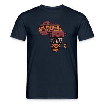 Afrique Carte Modèle - T-shirt homme - marine - Devant - AI Model Male 178 light (178cm)