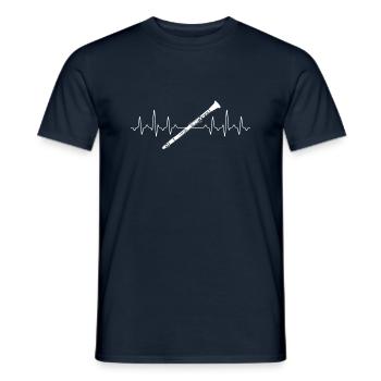 Klarinette - Männer T-Shirt - Navy - Vorne - AI Model Male 178 light (178cm)