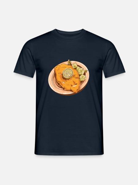 Wiener schnitzel - Men's T-Shirt - navy