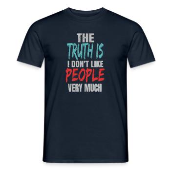 I hate people - Men's T-Shirt - navy - Front - AI Model Male 178 light (178cm)