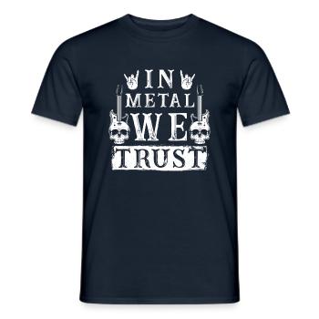 In Metal nous faisons confiance - T-shirt homme - marine - Devant - AI Model Male 178 light (178cm)