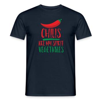 Chilli Spruch - Männer T-Shirt - Navy - Vorne - AI Model Male 178 light (178cm)