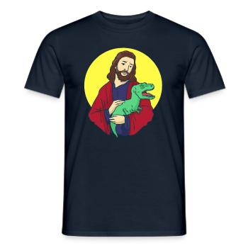 Jésus Christ - T-shirt homme - marine - Devant - AI Model Male 178 light (178cm)
