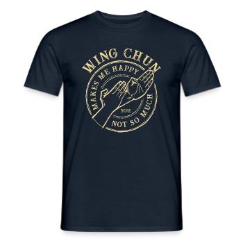 Wing Chun disant drôle - T-shirt homme - marine - Devant - AI Model Male 178 light (178cm)