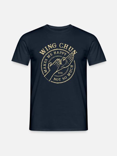 Wing Chun saying funny - Men's T-Shirt - navy