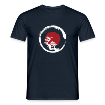 Zen Circle - Männer T-Shirt - Navy - Vorne - AI Model Male 178 light (178cm)