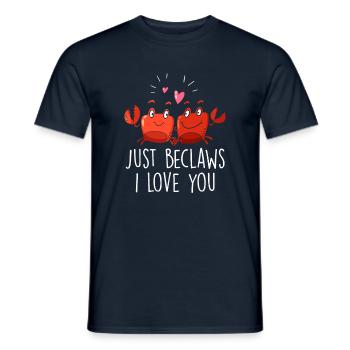 Crab quote funny - Men's T-Shirt - navy - Front - AI Model Male 178 light (178cm)