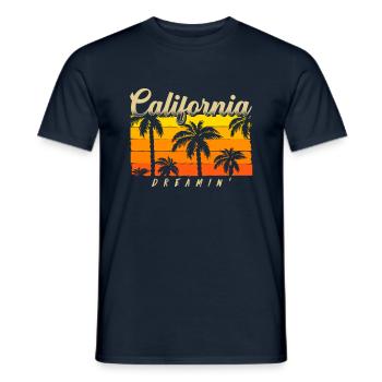 California Dreamin - Men's T-Shirt - navy - Front - AI Model Male 178 light (178cm)