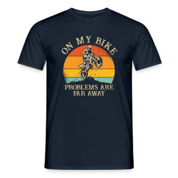 Dirt bike motorcross - Men's T-Shirt - navy - Front - AI Model Male 178 light (178cm)