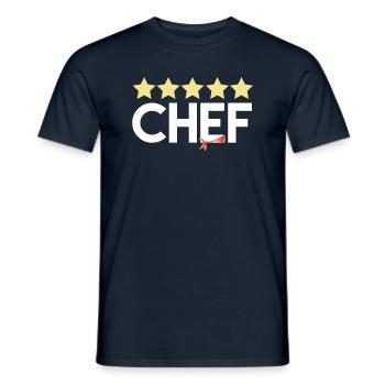 Star chef gift - Men's T-Shirt - navy - Front - AI Model Male 178 light (178cm)