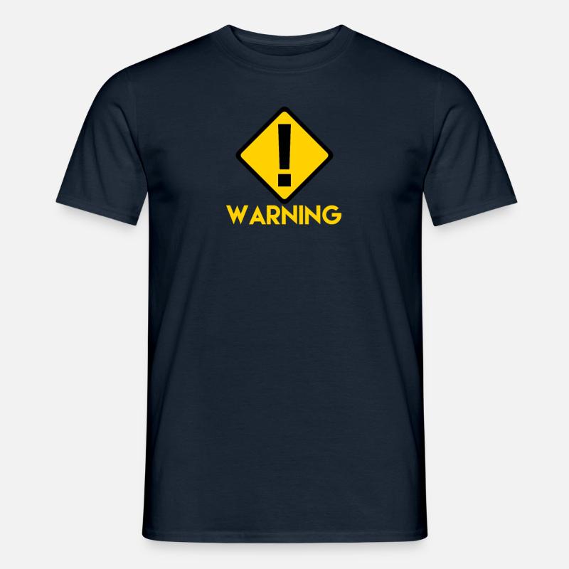 Warnschild - Männer T-Shirt - Navy