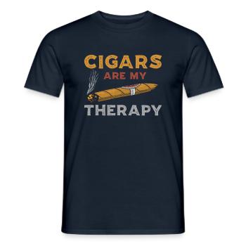 Cadeau de cigares - T-shirt homme - marine - Devant - AI Model Male 178 light (178cm)